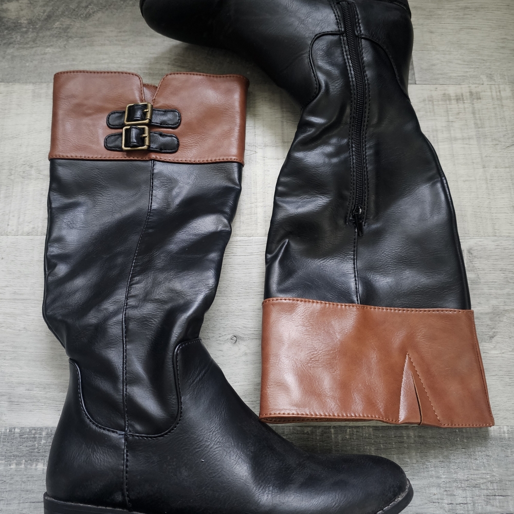 Stylish Black and Brown Women's Boots